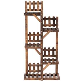 J9d34-a35 Costway Plant Stand 24 Inch X10 X51.5 5-tier Wood Multifunctional Storage Rack Shelf