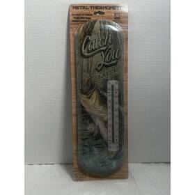 41205 Country Side Large Mouth Bass Catch You Later Outdoor/indoor Metal Thermometer Fishing
