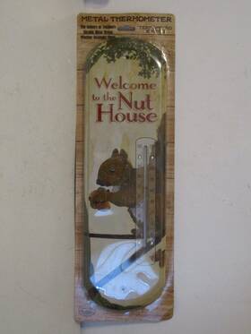 Country Side 821472624019 New Metal Outdoor Thermometer Welcome To The Nut House
