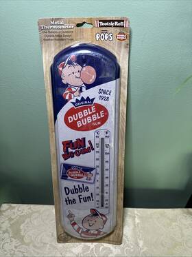 Country Side Products 821472205218 New Double Bubble Gum Metal Tin Thermometer Indoor Outdoor Weather Resistant