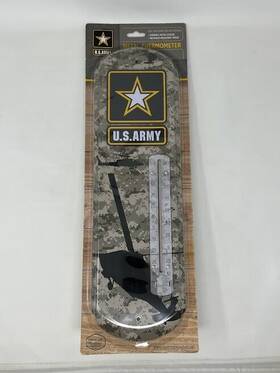Country Side Products 821472450090 United States Army Indoor Outdoor 17 Inch Metal Thermometer
