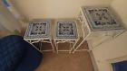 Cvl6558545046398of Or Piece Decorative Metal Outdoor Plant Stand Set White With