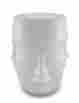 D-57786 Zeckos Scratch Dent Museum White Ceramic Perpetual Face Stool Plant Stand 688907725297
