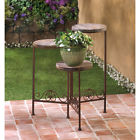 D1091 Triple Plant Planter Stand Weathered Display Rustic Finish