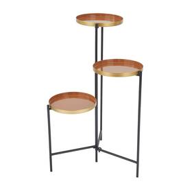 Deco 79 196094050271 Metal Indoor Plantstand Foldable 3 Tier Plant Shelf With Enameled Interior P