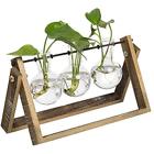 Deco1165brn Stands Planter Bulb Vases With Wood Metal Swivel
