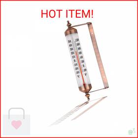 Dekvoraq Works Llc Wyoming Ot01 Outdoor Thermometer Waterproof 10-inch Adjustable Angle Outside Temperature Gau