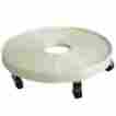 Dev3000 Unbranded Plant Dolly Grey 16 Inch Outdoor Patio Garden Rubber Wheels Plastic Weatherproof