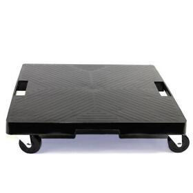 Devsqh16bl Devault Enterprises Plant Dolly Caddy Black Hdpe Square Handle Caster Wheels