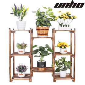 Yanfo7ltcd Diy 8 Tiers Plant Stand Indoor Outdoor Flower Holder Shelf Square Tall Rack Unho
