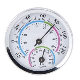Diydeg 800208650044 Wall Thermometer 2 In 1 Hygrometer Clear Graduations Portable No Batteries R