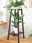 Dolce Luna Plant Stands Indoor 32 Inch Tall Stand 2 Tier Bamboo