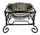 Dsb5 Yml Wrought Iron Stand With Single Stainless Steel Feeder Bowl 833775006966