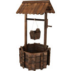 Dsl-116 Sunnydaze Decor Wood Wishing Well Outdoor Garden Planter 819271024116