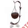 Eiw017 Copper Plant Basket Brown Stand Hangingephod