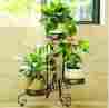 Eiw026 Ephod Black Metal Plant Stand 3 Tier Flower Pot Holder Garden Planter Indoor Outdoor 799975444109