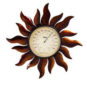 Evergreen 808412850875 Sun Outdoor Wall Thermometer