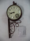 024109 Evesham Luster Clock Thermometer 20054 Leaf -