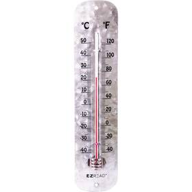 840-0090 Ez Read 12 Inch Galvanized Metal Thermometer
