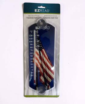 Ezread 40042 Indoor/outdoor American Flag Thermometer