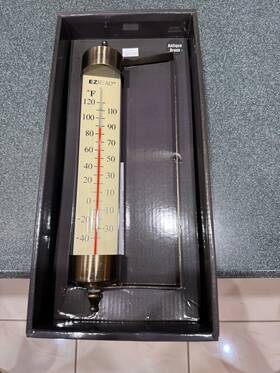 Ezread / Headwind 840-0085 Premium 8 Inch Thermometer / Hygrometer Cylinder Metal