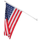 F18-h01-1381 Unbranded White Aluminum Flagpole Spinning Tangle Free Wall 0700161301397