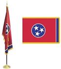 Ff-ind-kit Federal Flags Indoor Tennessee Flag Pole Set Government Institutional Oak
