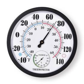 Fill Away 445009567568 Indoor Outdoor Thermometer Large Numbers Wall Hygrometer Waterproof