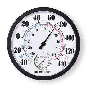 Fill Away 717308944416 Indoor Outdoor Thermometer Large Numbers Wall Hygrometer Waterpro