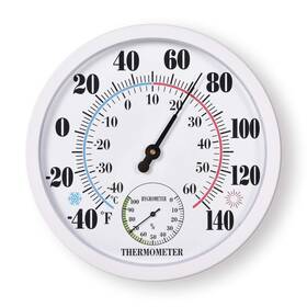 Fill Away 717405343976 Indoor Outdoor Thermometer Large Waterproof Wall Patio Weather No