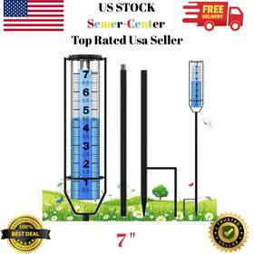 Finest 757377218087 Rain Gauge 7 Inch Freeze Proof Outdoor Best Rated Large Clear Numbers