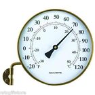 04005 Finish Thermometer Wall Nib Swivel Antique Bracket 6 Brass "