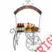 Fl5016 Wald Home Garden Metal Display Cart Plant Wine Wedding Rolling Ornamental Scroll Work 051552032018