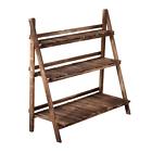 Fle8897998506824lw Wooden Ladder Plant Stand Natural Wood