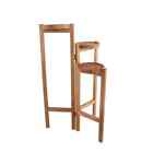 Fr312e-drk Flora Bunda 30 In. H Brown Wood 3-tired Plant Stand
