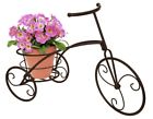 Flr-st4-brna Sorbus Tricycle Plant Stand Flower Pot Cart Holder Ideal For
