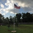Foot Sectional Aluminum Flag Gold Clips 812927011027 Halyard Flagpole Ball Cleat Pole 20