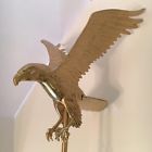 Fp-1-gb Grand New Flag Large Gold Painted Eagle Pole In Usa