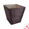 Fp-3501-06 Cheungs Wooden Square Pot With Metal Band Yard Garden Outdoor Living