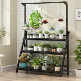Ivp7233261 Free Standing Shelf Wood Planter Rack Stand Flower Pot Display Shelves Organize