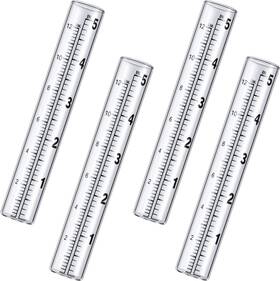 Frienda-rain-kkid89 Frienda 4 Pieces Capacity Rain Gauge Glass Tube Replacement Rainfall 5 Inch