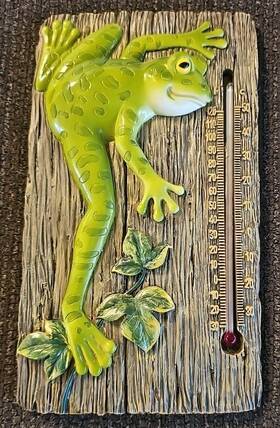 Froggits 0193-sg2083 Indoor Outdoor Thermometer Plaque 9 Inch X5 Nwob