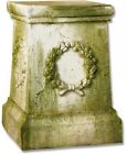 Fs35012 Orlandistatuary Wreath Pedestal Sculpture White Moss Finish 0989898066957