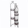 6-tiered Ft0165 Adeco Folding Scroll And Ivy Plant Stand Black 689993561882