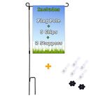 Fzd-gfp-01 Fat Zebra Designs Garden Flag Pole Includes Stopper And Clips