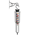 Gal-16-hf Glassic Gifts Hanging Galileo Thermometer With Decorative Bracket