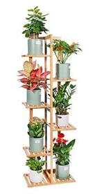 Gar-life Bamboo Plant Stand Rack 6 Tier 7 Potted Indoor&outdoor Multiple