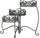 Garden Tiered Stand Sturdy Plant Holder 3 Display Flower Patio Outdoor Pot Yard