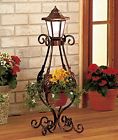 Wgb00k4k3k12 Garden Yard Flower Solar Metal Planter Decor Posts Pot Otdoor