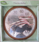 98112-215 Gauge " Temperature Thermometer Springfield 12 Outdoor Indoor Flag Eagle